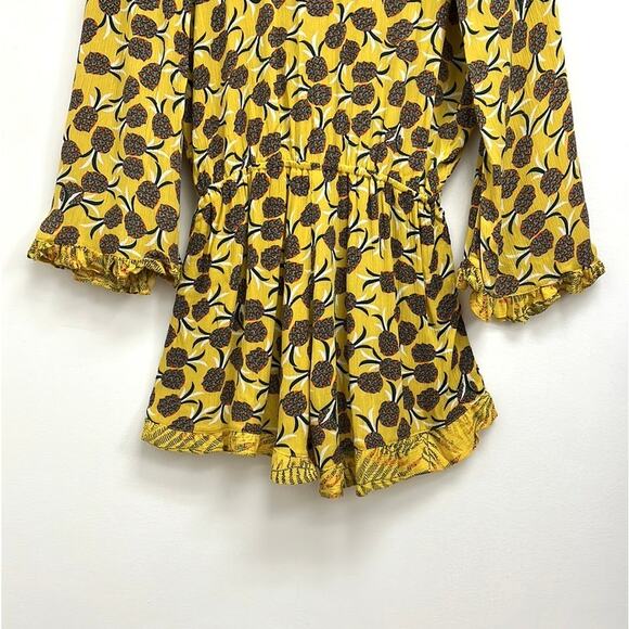 Agua Bendita Larissa Sunny Spring Romper Tropical Resort Swim Cover-Up - Large - Picture 5 of 16